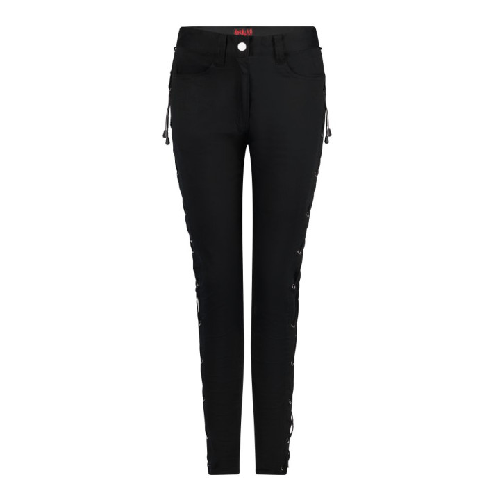 Aderlass Skinny Pants Laced Up Denim Black