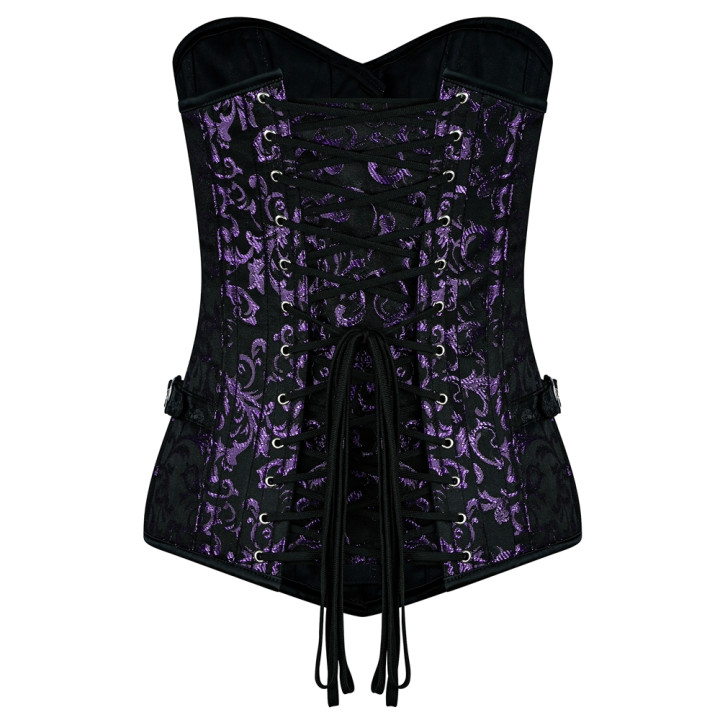 Aderlass Steampunk Corset Brocade Purple