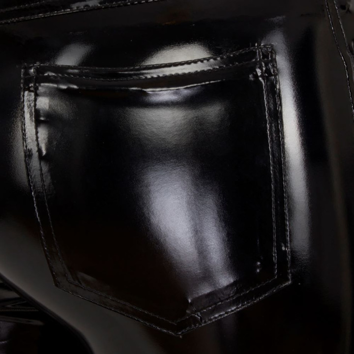 Lovesect Skinny Pants Shiny PVC Black