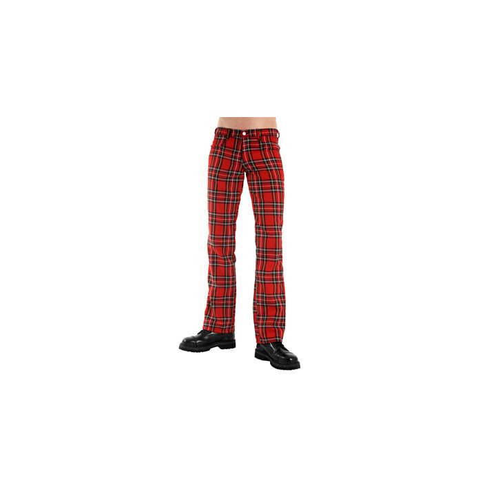 Black Pistol Tartan Pants Red-Green