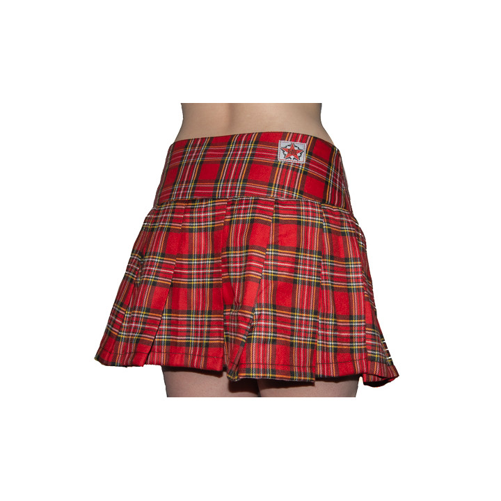 Black Pistol Buckle Mini Tartan Red-Green