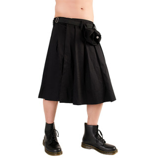 Black Pistol Short Kilt Denim Black