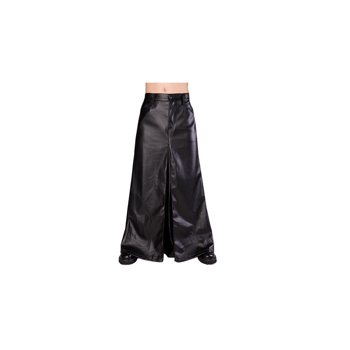 Black Pistol Men Skirt Leatherette Black