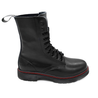 Aderlass 10-Eye Boots Leather Black