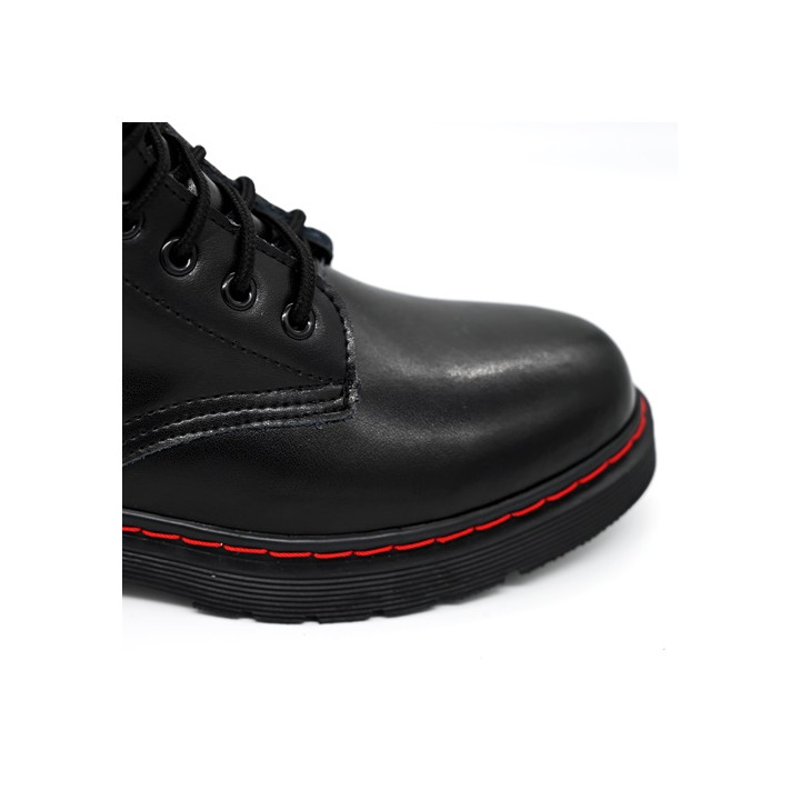 Aderlass 10-Eye Boots Leather Black