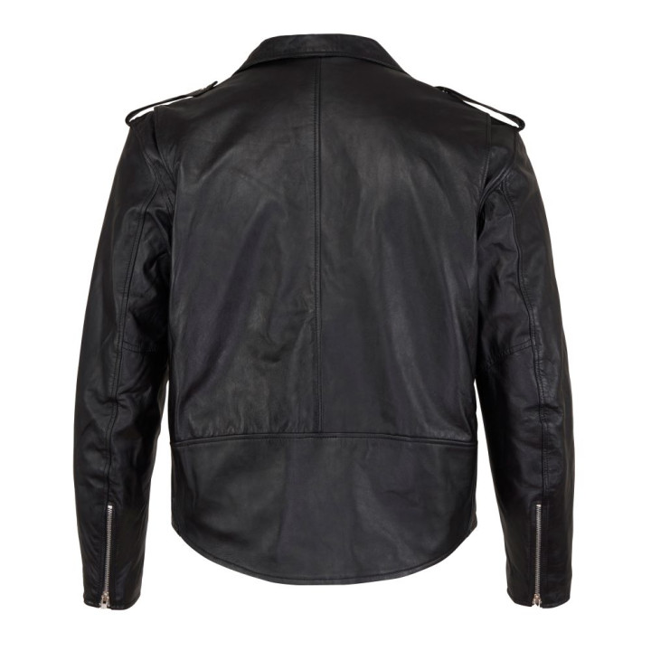Aderlass Mens Biker Jacket Leather Black