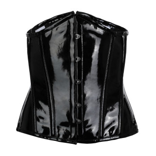 Aderlass Underbust Corset Shiny PVC Black