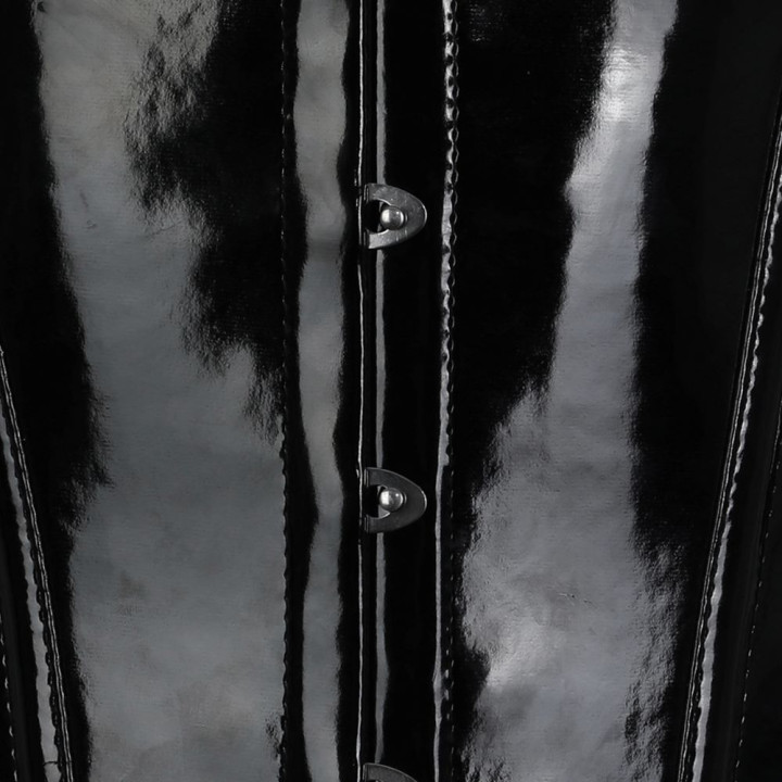 Aderlass Underbust Corset Shiny PVC Black