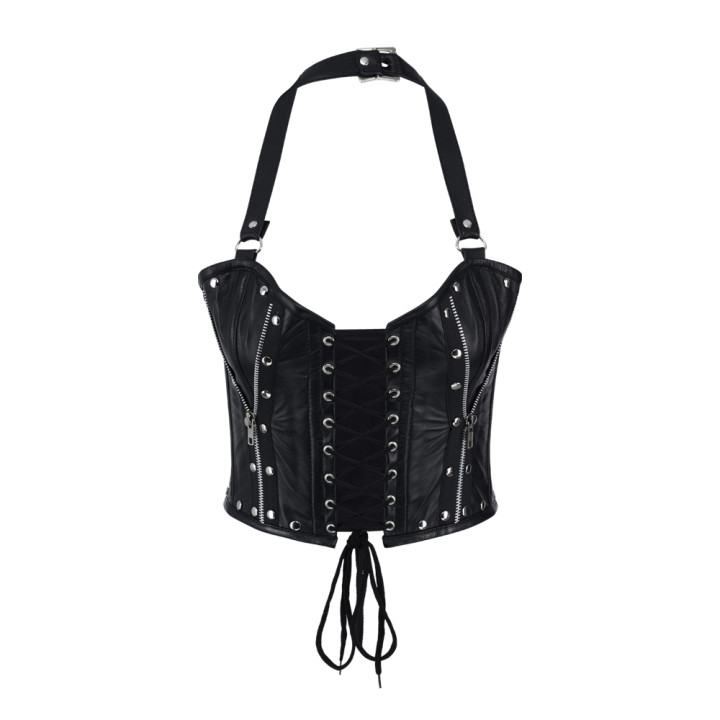Aderlass Rockstar Corset Bustier Leather Black