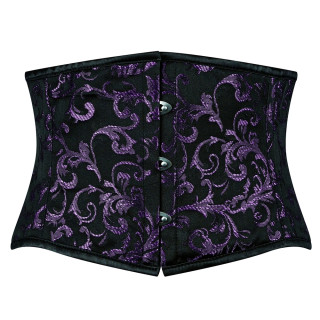 Aderlass Waist Corset Brocade Black-Purple