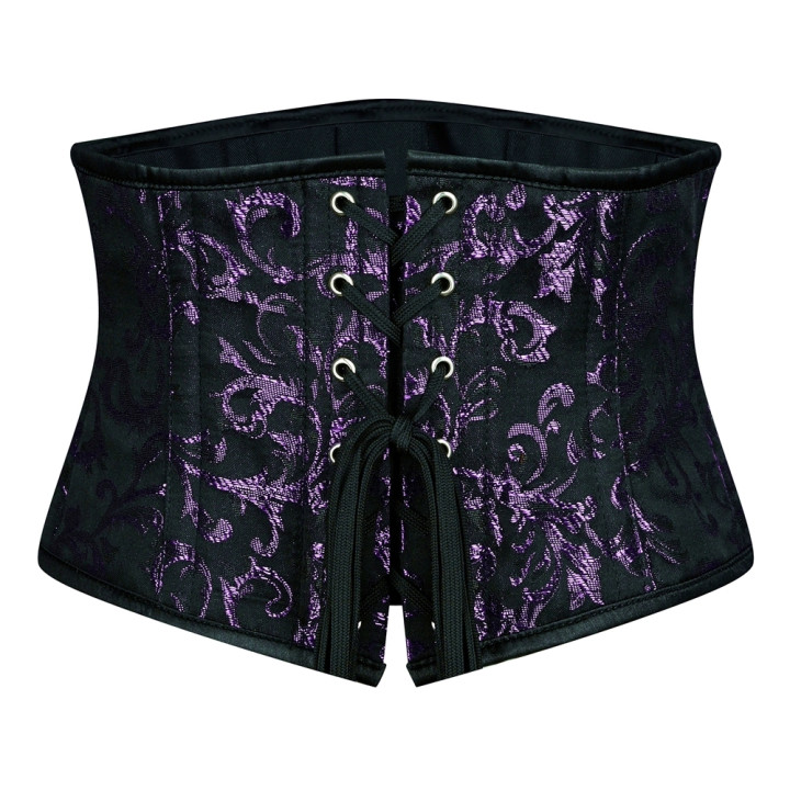 Aderlass Waist Corset Brocade Black-Purple