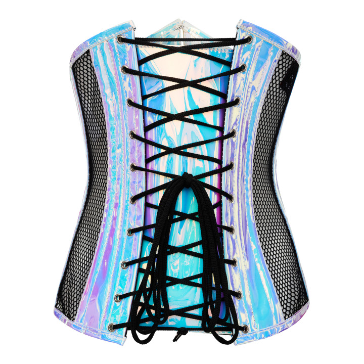 Aderlass Underbust Corset Holo Silver-Pink