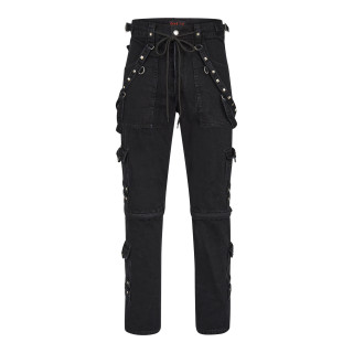 Aderlass Rivet Pants Washed Cotton Black