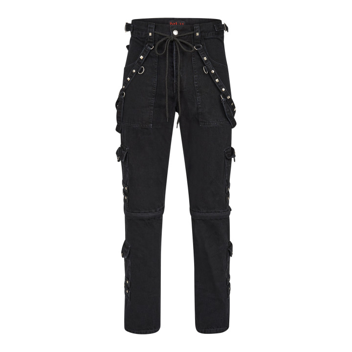 Aderlass Rivet Pants Washed Cotton Black