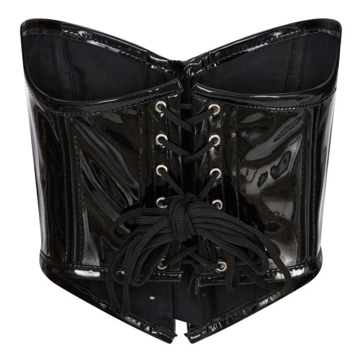 Aderlass Bustier Shiny PVC Black