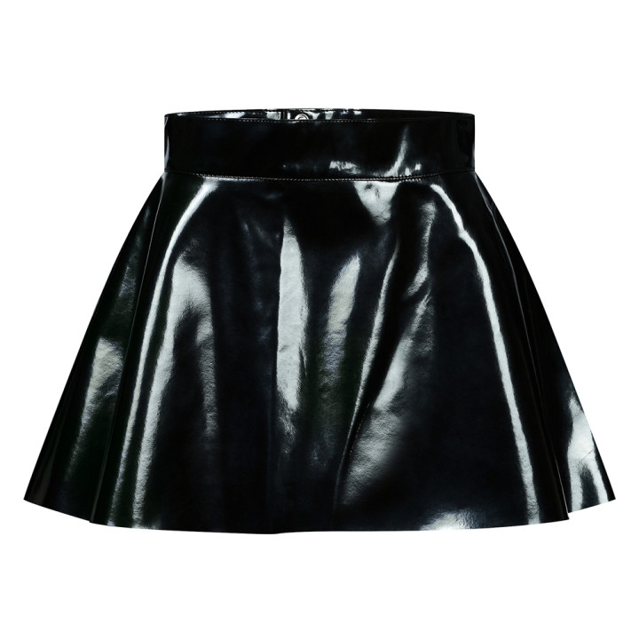 Aderlass Mini Skirt Shiny PVC Black