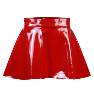 Aderlass Mini Skirt Shiny PVC Red