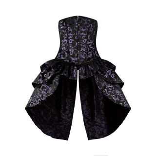 Aderlass Corset Mini Dress Black-Purple
