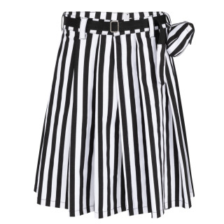 Black Pistol Short Kilt Stripe Black-White