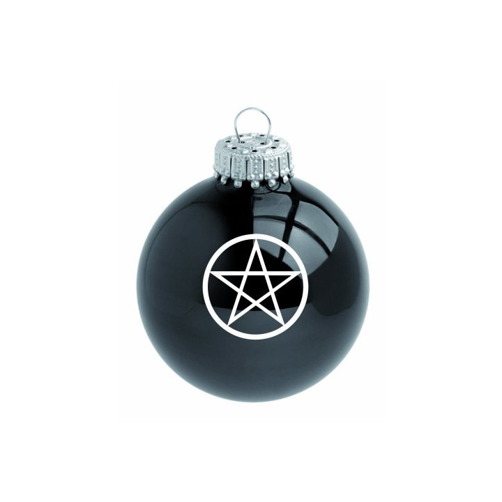 Aderlass Christbaumkugeln Set 4 Glaskugeln Black