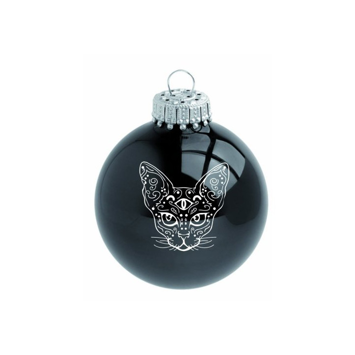 Aderlass Christbaumkugeln Set 4 Glaskugeln Black