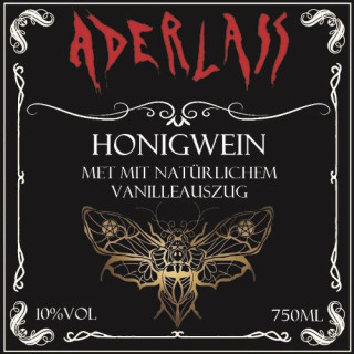 Aderlass Met Honigwein mit Vanilleauszug 10% vol 750ml