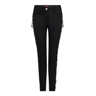 Aderlass Skinny Pants Laced Up Denim Black