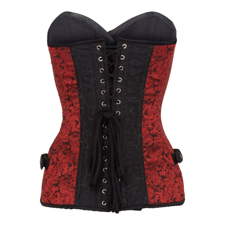 Aderlass Steampunk Corset Brocade Red