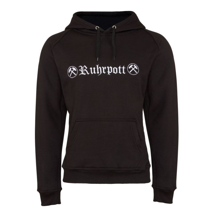 Mode Wichtig Hoodie Kapuzen-Pullover RUHRPOTT Black