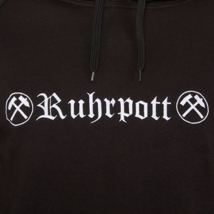 Mode Wichtig Hoodie Kapuzen-Pullover RUHRPOTT Black