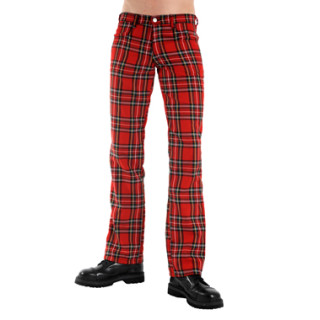 Black Pistol Tartan Pants Red-Green