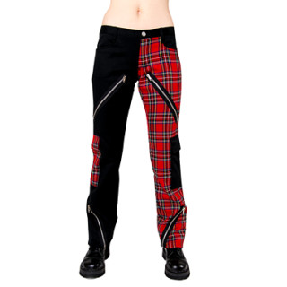 Black Pistol Freak Pants Tartan Black-Red