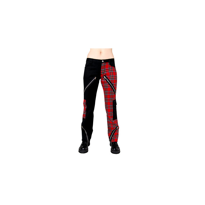 Black Pistol Freak Pants Tartan Black-Red