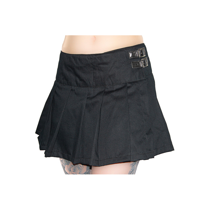 Black Pistol Buckle Mini Denim Black