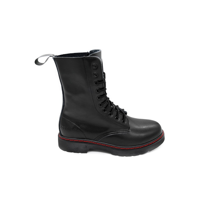 Aderlass 10-Eye Boots Leather Black