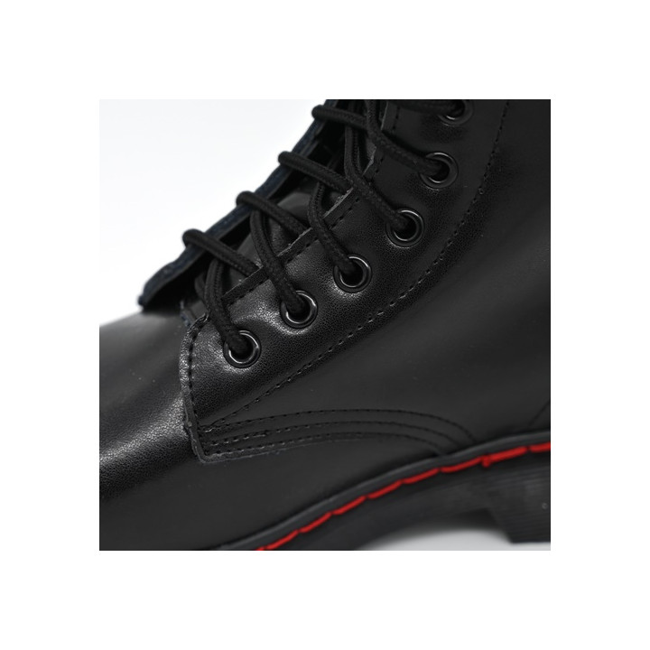 Aderlass 10-Eye Boots Leather Black