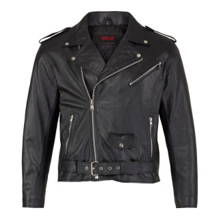 Aderlass Mens Biker Jacket Leather Black