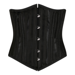 Aderlass Underbust Corset Brocade Stripe Black