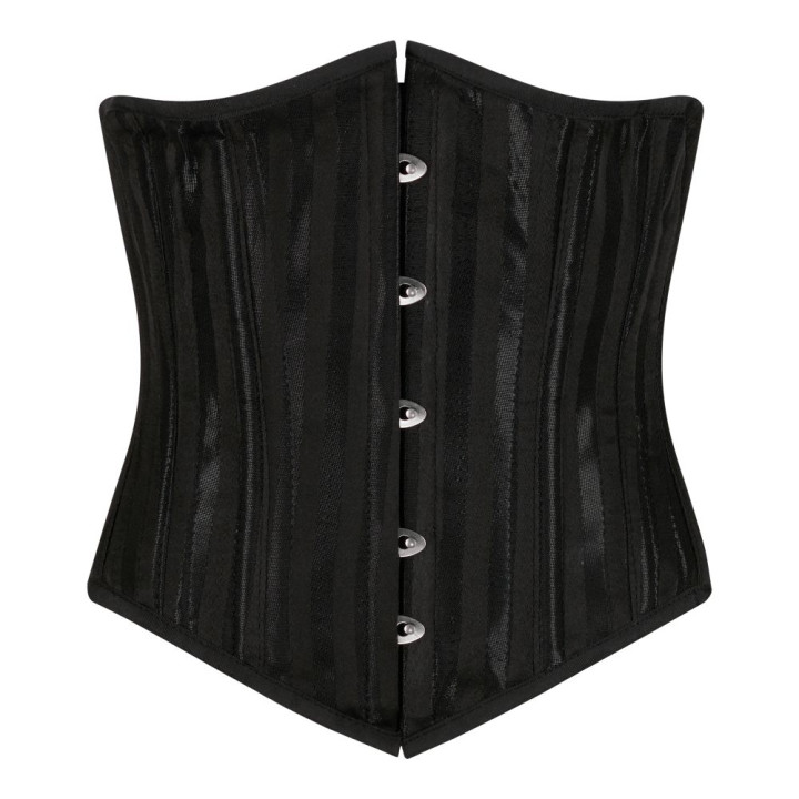 Aderlass Underbust Corset Brocade Stripe Black