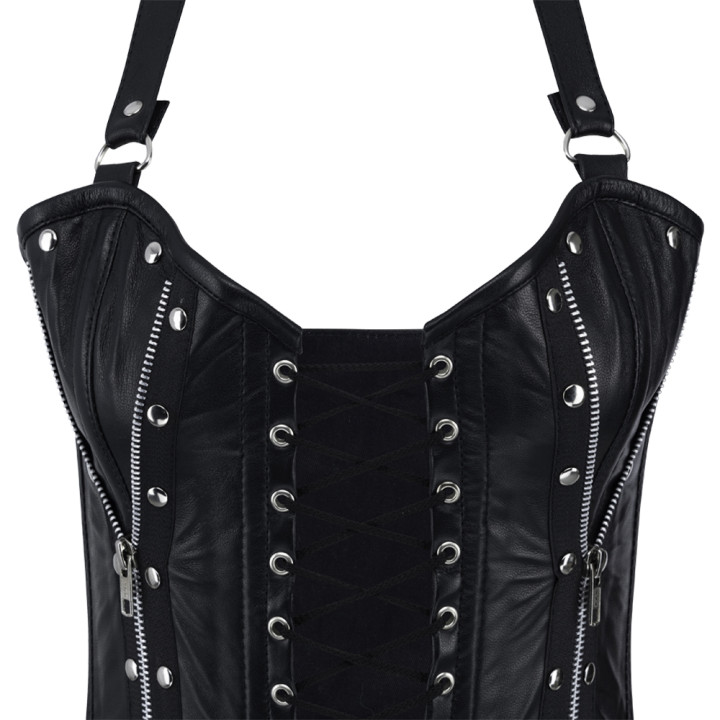 Aderlass Rockstar Corset Bustier Leather Black