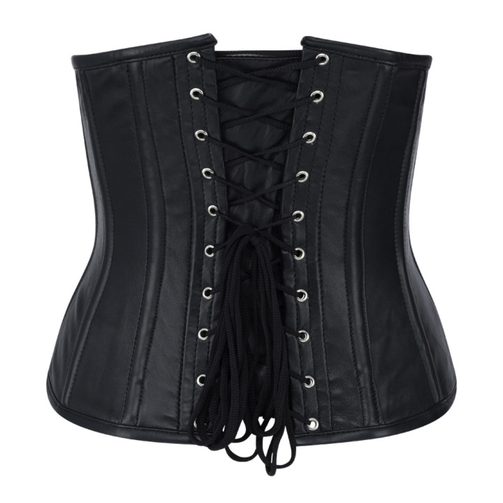 Aderlass Steampunk Underbust Corset Leather Black