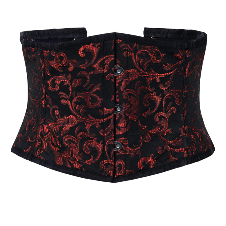 Aderlass Waist Corset Brocade Black-Red