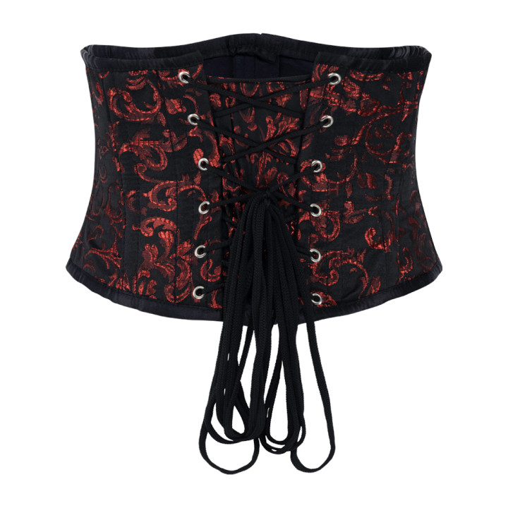 Aderlass Waist Corset Brocade Black-Red