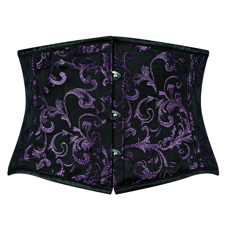 Aderlass Waist Corset Brocade Black-Purple