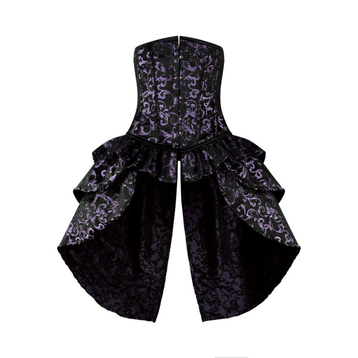Aderlass Corset Mini Dress Black-Purple