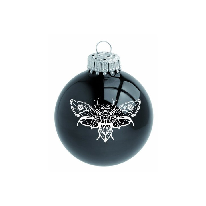 Aderlass Christbaumkugeln Set 4 Glaskugeln Black