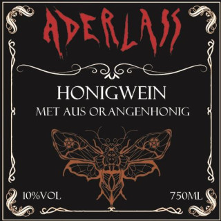 Aderlass Met Honigwein aus Orangenhonig 10% vol 750ml