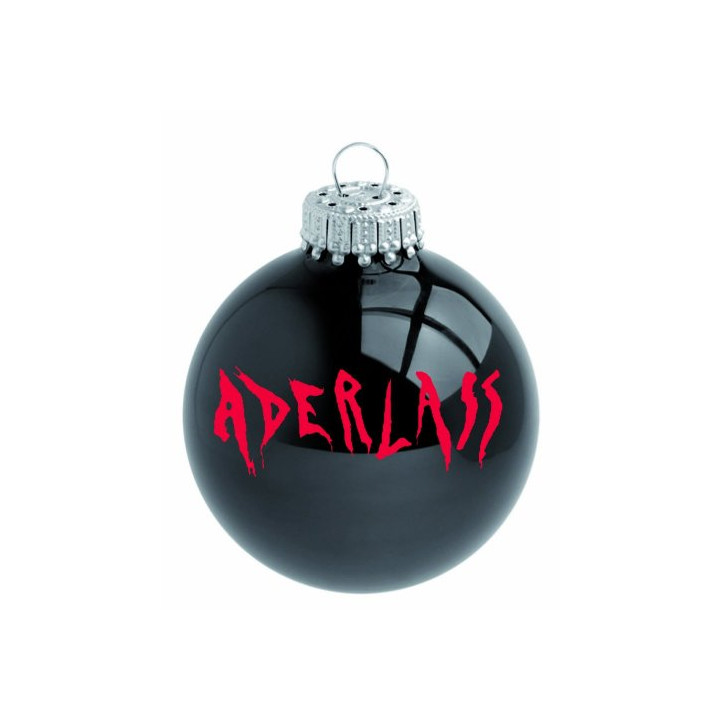 Aderlass Christbaumkugeln Set 4 Glaskugeln Black