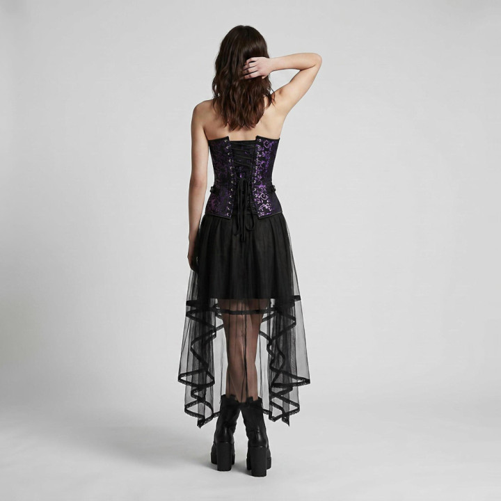 Aderlass Steampunk Corset Brocade Purple