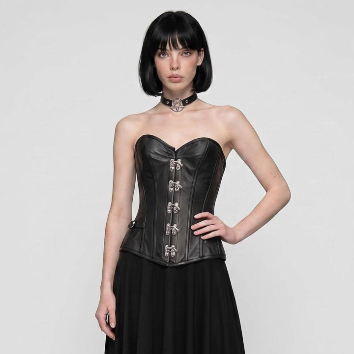 Aderlass Steampunk Corset Leather Black